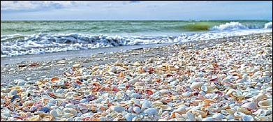 Quiet beaches on Florida's Sanibel Island