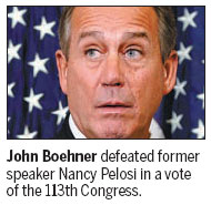 US House chooses Boehner as speaker again