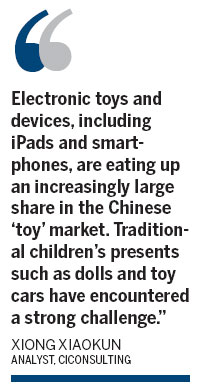 Children toy with new forms of leisure