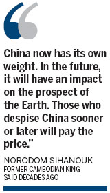 King proved his friendship to China