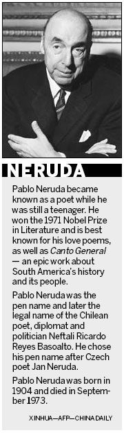 Neruda's body to be checked for poisoning