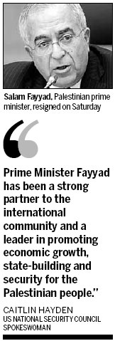 Palestinian PM Fayyad resigns