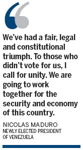 Chavez successor wins narrow vote