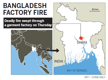 Fire in Bangladeshi factory kills 8
