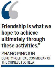 Navies bond over sports matches