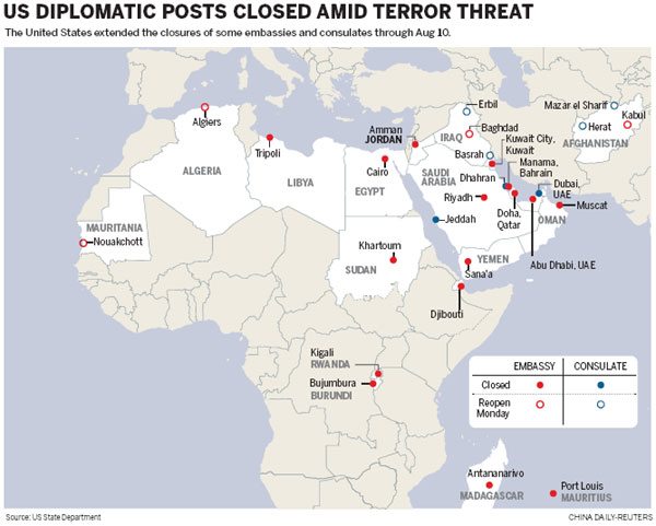 US extends closures of missions overseas