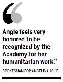 Academy to honor Jolie as 'impassioned' social advocate