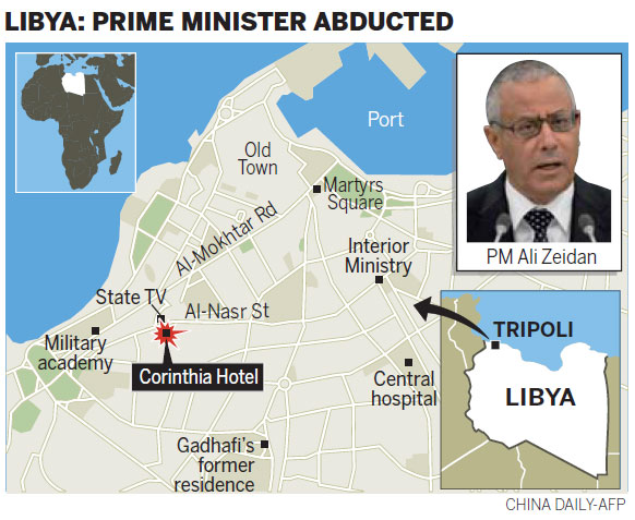 Libyan PM freed after abduction by militants