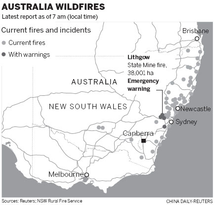 Australian crews fight to contain wildfires