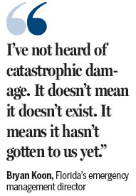 Weakened Irma lashes Florida with wind, rain