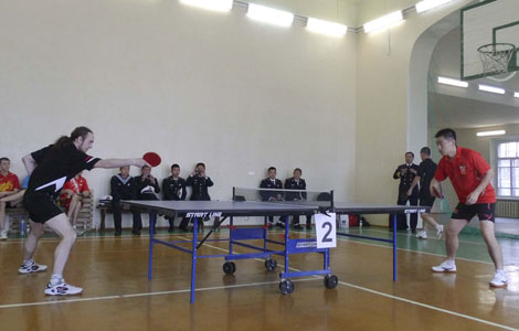 Navies bond over sports matches