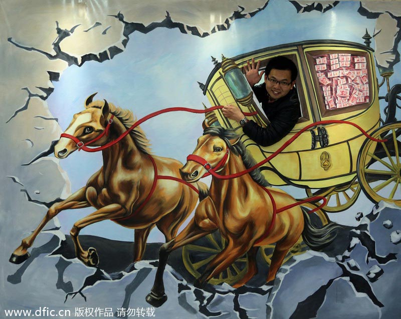 3D painting displayed in Shenyang