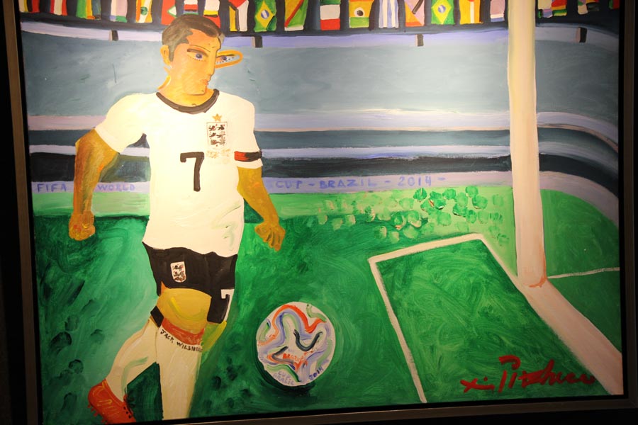 Football love presented by Brazilian artist