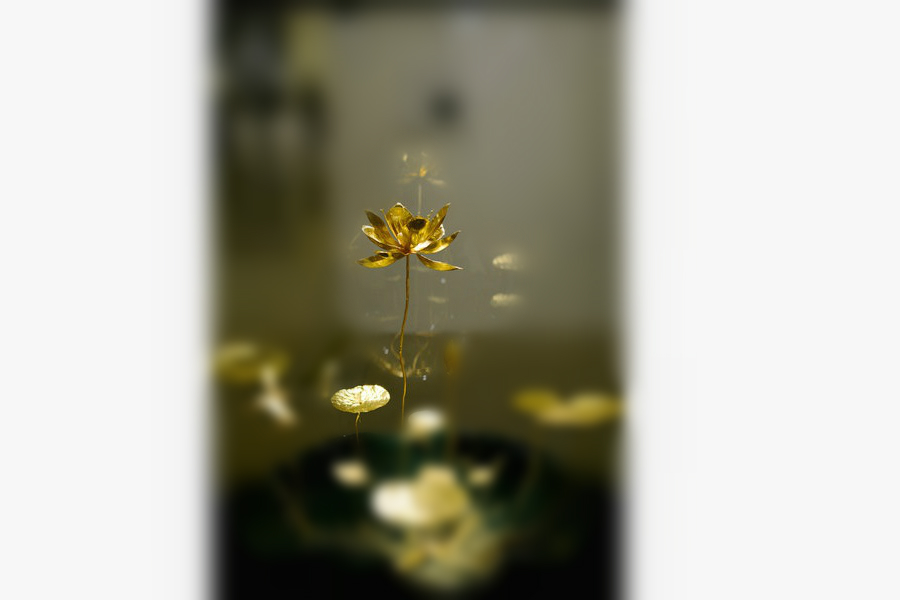 Gold and wood insects fly in Beijing's museum