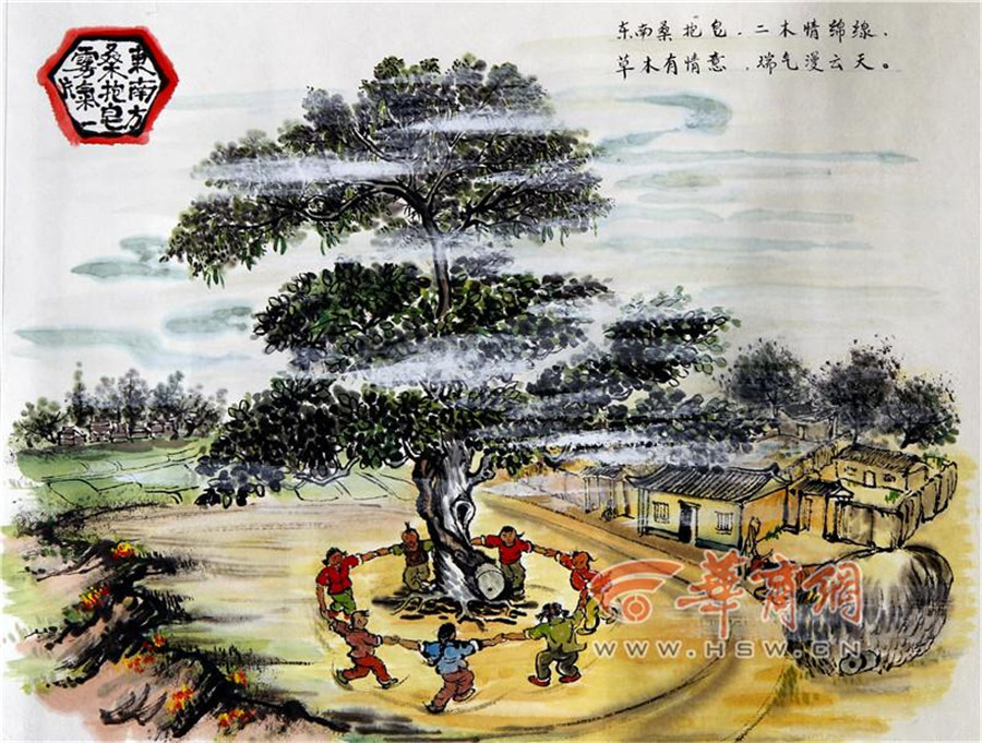 21-meter-long painting records Shehuo performance