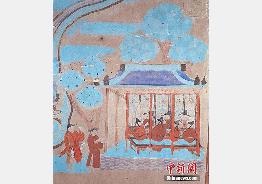 Double Ninth Festival presented in Dunhuang frescoes