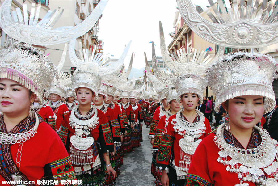 Miao ethnic group celebrates new year in SW China