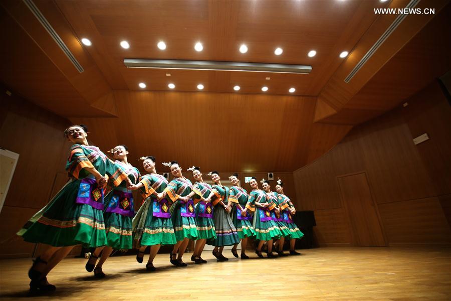 Chinese artists perform during Tocati Int'l Street Games Festival in Italy