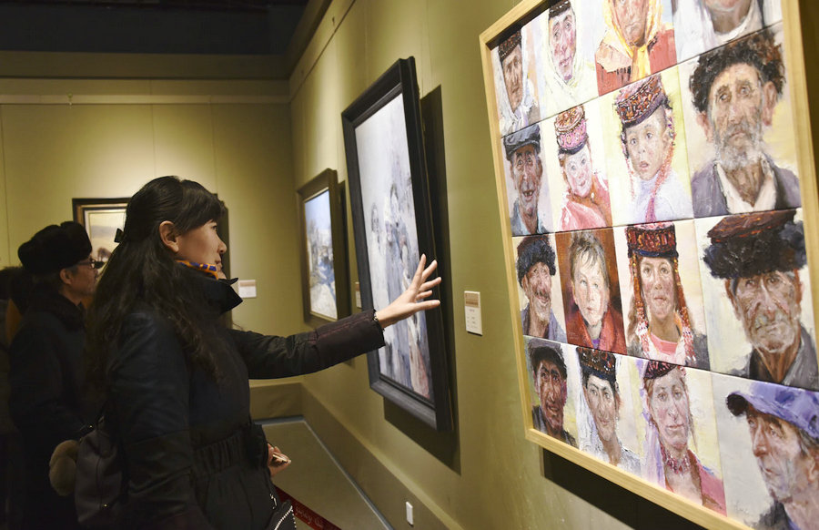 Beauty of Xinjiang on canvas