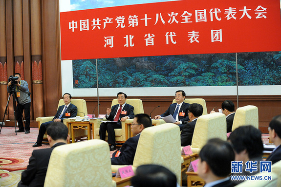 圖：十八大河北省代表團(tuán)開放日活動(dòng)