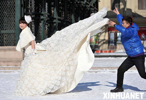 “凍人”的婚紗照