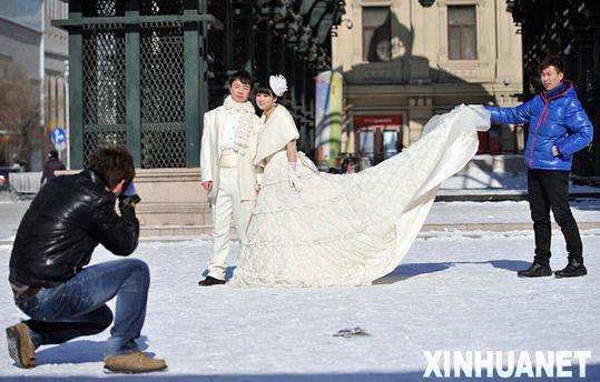 “凍人”的婚紗照