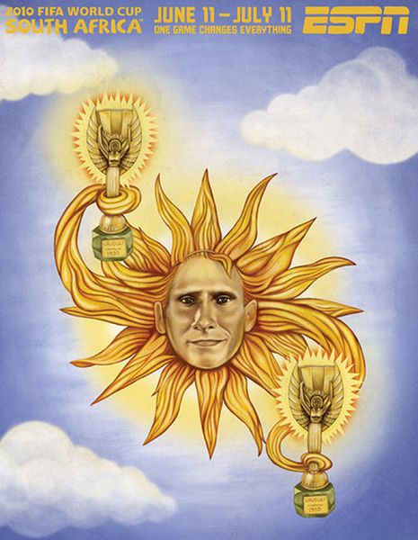 世界杯32強手繪海報