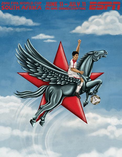 世界杯32強手繪海報