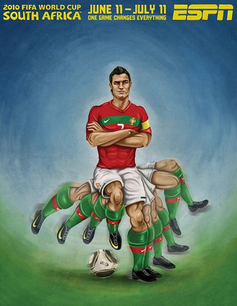 世界杯32強手繪海報