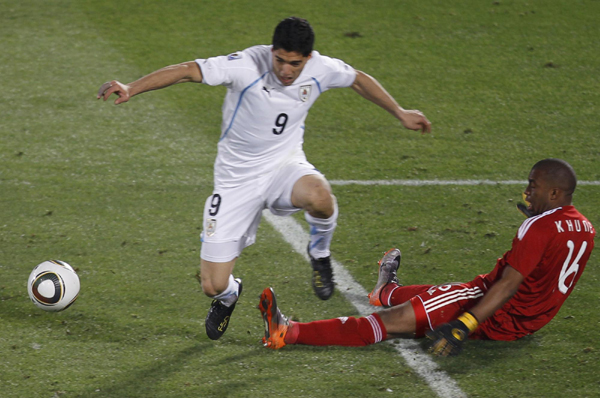 弗蘭梅開二度 烏拉圭3:0完勝南非