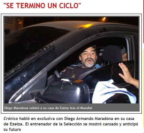 馬拉多納透露將主動辭職：我的使命已經結束