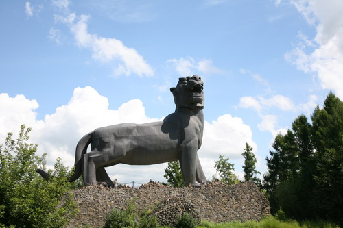 網絡媒體龍江行采訪團游覽虎頭鎮“天下第一虎”