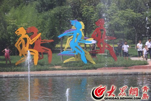 青島主題雕塑詮釋奧運輝煌