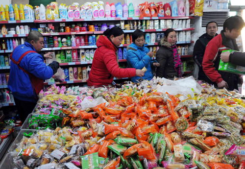 河北阜平：年前趕集辦年貨