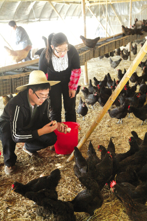 大學(xué)生村官郭帥阮江南創(chuàng)業(yè)中收獲愛(ài)情（組圖）