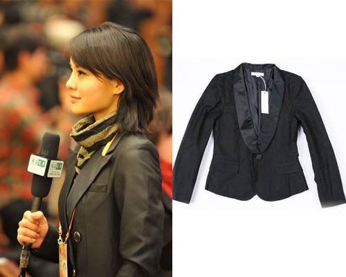 兩會(huì)風(fēng)景線 學(xué)美女記者穿好OL知性正裝