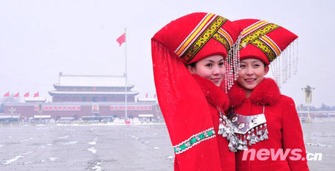 天安門廣場(chǎng)上翩翩起舞