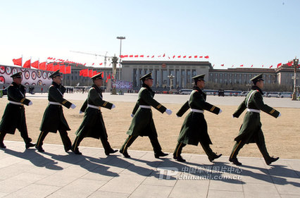 聚焦武警北京總隊兩會執勤哨兵