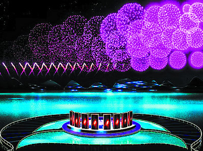 千張“笑臉”同時綻放夜空