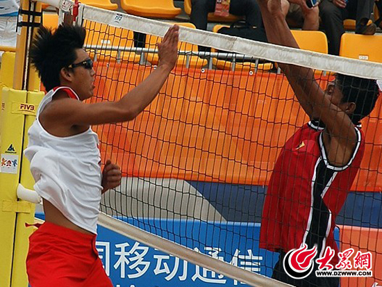 海陽亞沙會(huì)沙排比賽開賽 中國隊(duì)首戰(zhàn)告捷