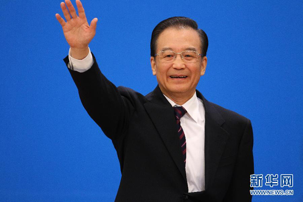 溫家寶總理與中外記者見面