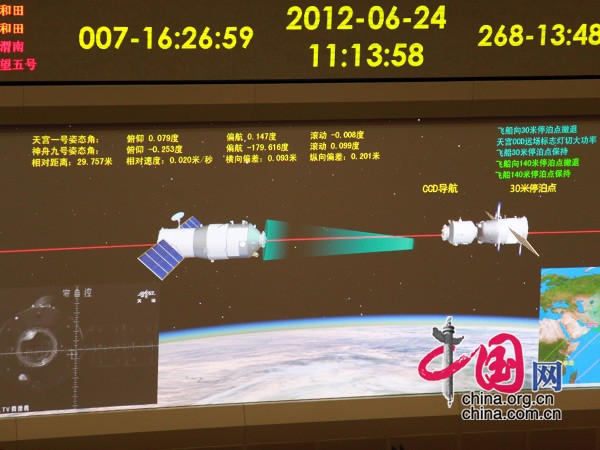 神舟九號與天宮一號手控交會對接[組圖]