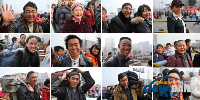 直擊全國各地春運表情