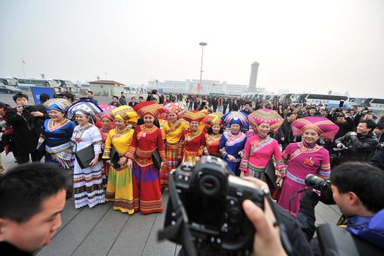 少數(shù)民族代表引起媒體關(guān)注