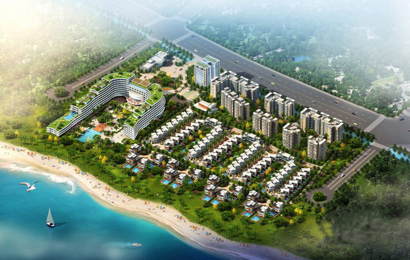 樂東龍沐灣碧海花園 高爾夫地產項目正在建設