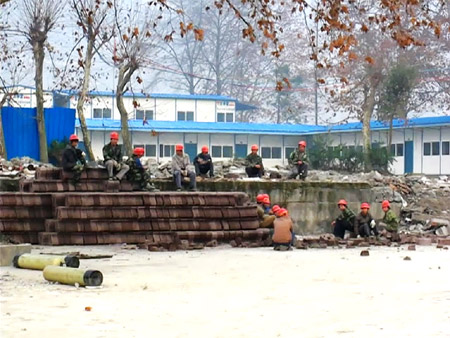 重建中的映秀鎮