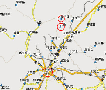 北川縣城新址初步選定安縣安昌鎮(圖)