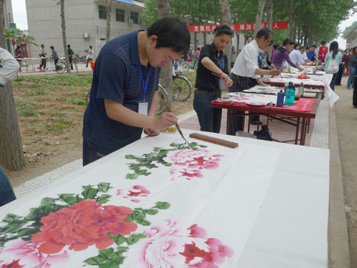 藝術在民間 走入農民牡丹畫創作第一村[組圖]