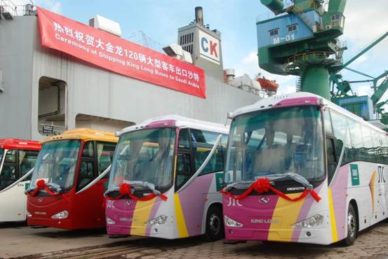 大金龍120輛大型客車(chē)出口沙特