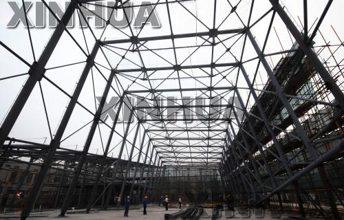 上海世博園區歐非展館陸續亮相